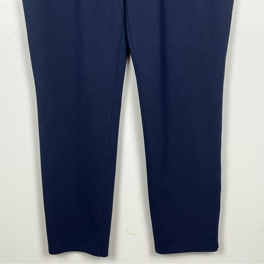 Chico’s navy rayon nylon spandex stretchy tapered leg pants, size 12. - Picture 4 of 8